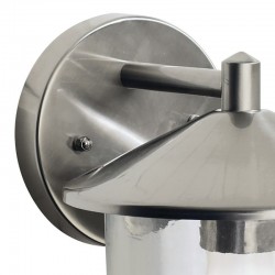 Poole - Stainless Steel Wall Lamp with Clear Glass Poole - Stainless Steel Wall Lamp with Clear Glass