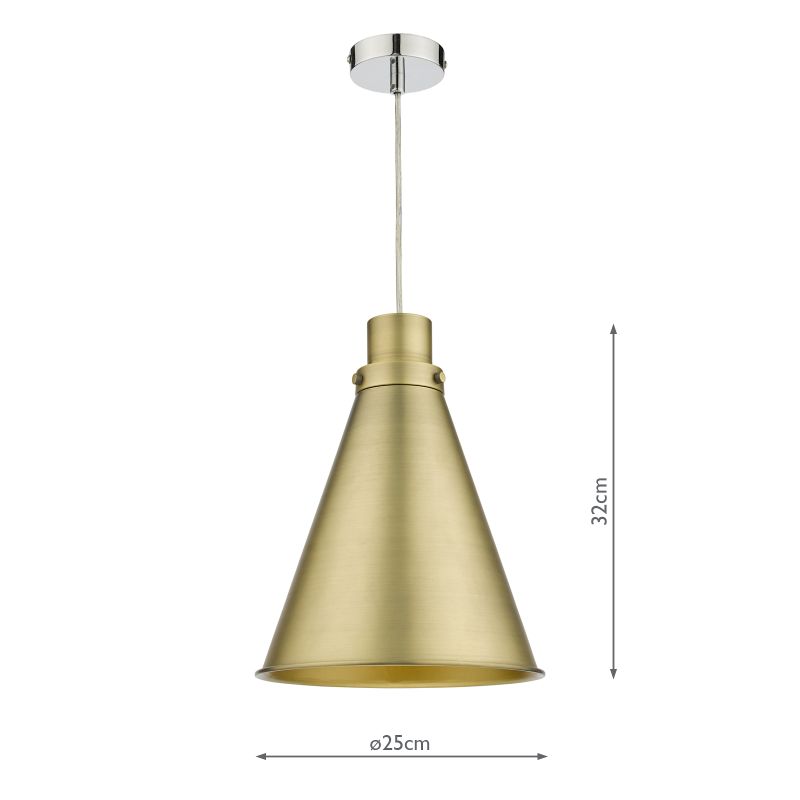 Wisebuys-POT8642 - Potter - Shade Only - Aged Brass Metal Shade