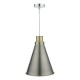 Wisebuys-POT8661 - Potter - Shade Only - Aged Chrome & Brass Metal Shade