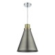 Wisebuys-POT8661 - Potter - Shade Only - Aged Chrome & Brass Metal Shade