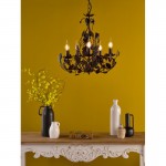 Priscilla - Bronze & Black 5 Light Centre Fitting Priscilla - Bronze & Black 5 Light Centre Fitting