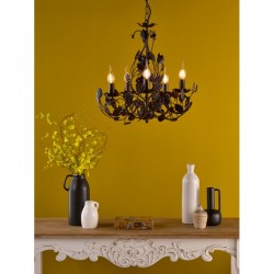 Priscilla - Bronze & Black 5 Light Centre Fitting Priscilla - Bronze & Black 5 Light Centre Fitting