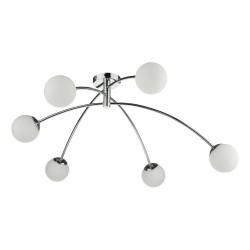 Puglia - Chrome 6 Light Centre Fitting with Opal Glass Puglia - Chrome 6 Light Centre Fitting with Opal Glass