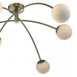 Puglia - Antique Brass & Opal Glass 6 Light Ceiling Lamp Puglia - Antique Brass & Opal Glass 6 Light Ceiling Lamp