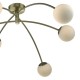 Dar-PUG6475 - Puglia - Antique Brass & Opal Glass 6 Light Ceiling Lamp