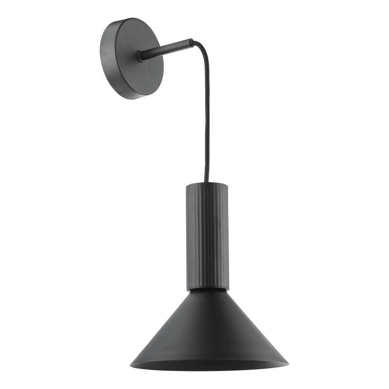 Dar-RAG0122 - Ragnar - Satin Black Pendant or Wall Lamp