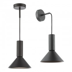 Ragnar - Satin Black Pendant or Wall Lamp