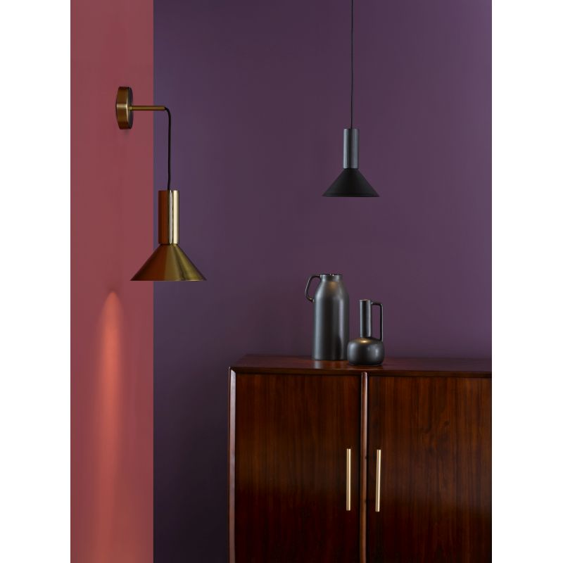 Dar-RAG0122 - Ragnar - Satin Black Pendant or Wall Lamp