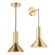 Dar-RAG0140 - Ragnar - Natural Brass Pendant or Wall Lamp