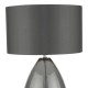 Dar-RAI4239 - Rain - Smoked Glass with Grey Shade Table Lamp