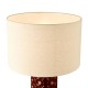 Dar-RAJ4225 - Raja - Red Ceramic Table Lamp with Natural Linen Shade