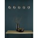 Dar-RAM0522 - Ramona - Matt Black 5 Light LED over Island Fitting with Smoked Ombre Glass