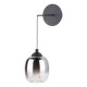 Dar-RAM0722 - Ramona - Matt Black LED Pendant or Wall Lamp with Smoked Ombre Glass