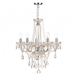 Raphael - Chrome 5 Light Chandelier with Champagne Crystal Raphael - Chrome 5 Light Chandelier with Champagne Crystal