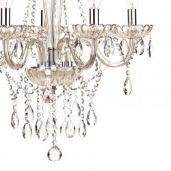 Raphael - Chrome 5 Light Chandelier with Champagne Crystal Raphael - Chrome 5 Light Chandelier with Champagne Crystal
