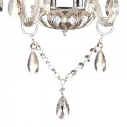 Raphael -  Chrome 2 Light Wall Lamp with Champagne Crystal Raphael -  Chrome 2 Light Wall Lamp with Champagne Crystal