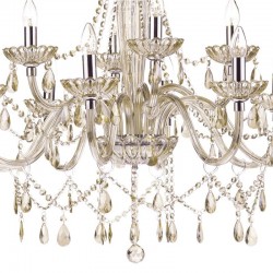 Raphael - Chrome 12 Light Chandelier with Champagne Crystal Raphael - Chrome 12 Light Chandelier with Champagne Crystal