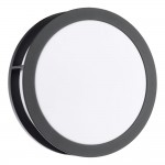 Ratana - Matt Black Wall Lamp with Opal Diffuser IP44