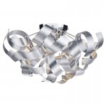 Rawley - Brushed Aluminum Twist Ribbons 4 Light Ceiling Lamp Rawley - Brushed Aluminum Twist Ribbons 4 Light Ceiling Lamp