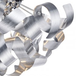Rawley - Brushed Aluminum Twist Ribbons 4 Light Ceiling Lamp Rawley - Brushed Aluminum Twist Ribbons 4 Light Ceiling Lamp