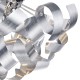 Dar-RAW0450 - Rawley - Brushed Aluminum Twist Ribbons 4 Light Ceiling Lamp