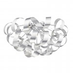 Rawley - Brushed Aluminum Twist Ribbons 5 Light Ceiling Lamp Rawley - Brushed Aluminum Twist Ribbons 5 Light Ceiling Lamp