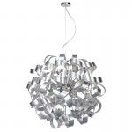 Rawley - Brushed Aluminum Twist Ribbons 12 Light Pendant Rawley - Brushed Aluminum Twist Ribbons 12 Light Pendant