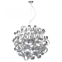 Rawley - Brushed Aluminum Twist Ribbons 12 Light Pendant Rawley - Brushed Aluminum Twist Ribbons 12 Light Pendant
