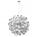 Rawley - Brushed Aluminum Twist Ribbons 12 Light Pendant Rawley - Brushed Aluminum Twist Ribbons 12 Light Pendant