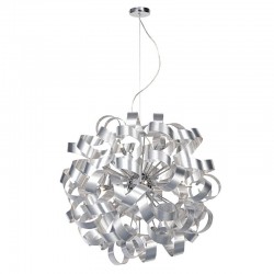 Rawley - Brushed Aluminum Twist Ribbons 12 Light Pendant Rawley - Brushed Aluminum Twist Ribbons 12 Light Pendant