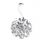 Rawley -  Brushed Aluminum Twist Ribbons 9 Light Pendant Rawley -  Brushed Aluminum Twist Ribbons 9 Light Pendant