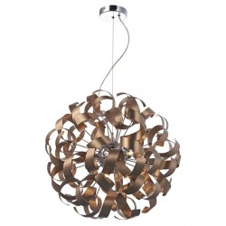 Rawley - Brushed Copper Twist Ribbons 9 Light Pendant Rawley - Brushed Copper Twist Ribbons 9 Light Pendant
