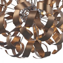 Rawley - Brushed Copper Twist Ribbons 9 Light Pendant Rawley - Brushed Copper Twist Ribbons 9 Light Pendant