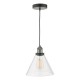 Dar-RAY0138 - Ray - Clear Glass & Antique Nickel Pendant