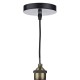 Dar-RAY0175 - Ray - Clear Glass with Antique Brass Single Hanging Pendant