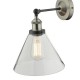 Dar-RAY0738 - Ray - Clear Glass & Antique Nickel Wall Lamp