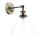 Dar-RAY0775 - Ray - Clear Glass with Antique Brass Wall Lamp