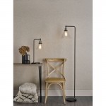 Ray - Antique Brass & Black Floor Lamp with Clear Glass Shade Ray - Antique Brass & Black Floor Lamp with Clear Glass Shade