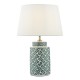 Dar-REE4224 - Reese - Base Only - Green & White Ceramic Table Lamp