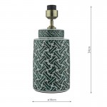 Reese - Base Only - Green & White Ceramic Table Lamp Reese - Base Only - Green & White Ceramic Table Lamp