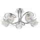 Dar-REH0550 - Rehan - Decorative Wire Chrome with Ribbed Glass 5 Light Centre Fitting