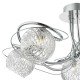 Dar-REH0550 - Rehan - Decorative Wire Chrome with Ribbed Glass 5 Light Centre Fitting