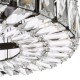 Dar-REL0422 - Relena - Matt Black 4 Light Flush with Crystal