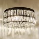 Dar-REL0422 - Relena - Matt Black 4 Light Flush with Crystal