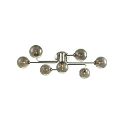 Reyna - Chrome 7 Light Semi Flush with Smoked Glass Reyna - Chrome 7 Light Semi Flush with Smoked Glass