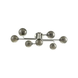Reyna - Chrome 7 Light Semi Flush with Smoked Glass Reyna - Chrome 7 Light Semi Flush with Smoked Glass