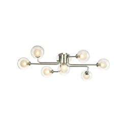 Reyna - Chrome 7 Light Semi Flush with Double Glass Reyna - Chrome 7 Light Semi Flush with Double Glass