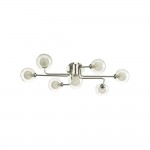Reyna - Chrome 7 Light Semi Flush with Double Glass Reyna - Chrome 7 Light Semi Flush with Double Glass