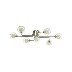 Reyna - Chrome 7 Light Semi Flush with Double Glass Reyna - Chrome 7 Light Semi Flush with Double Glass