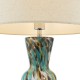 Dar_Vol3-RHE4223 - Rheneas - Blue Art Confetti Glass Table Lamp with Natural Linen Shade